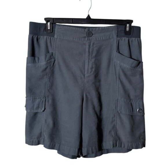 Soft Sorroundings Womens Bermuda Shorts Large Bohemian Beach Lightweight Grey - Picture 1 of 6